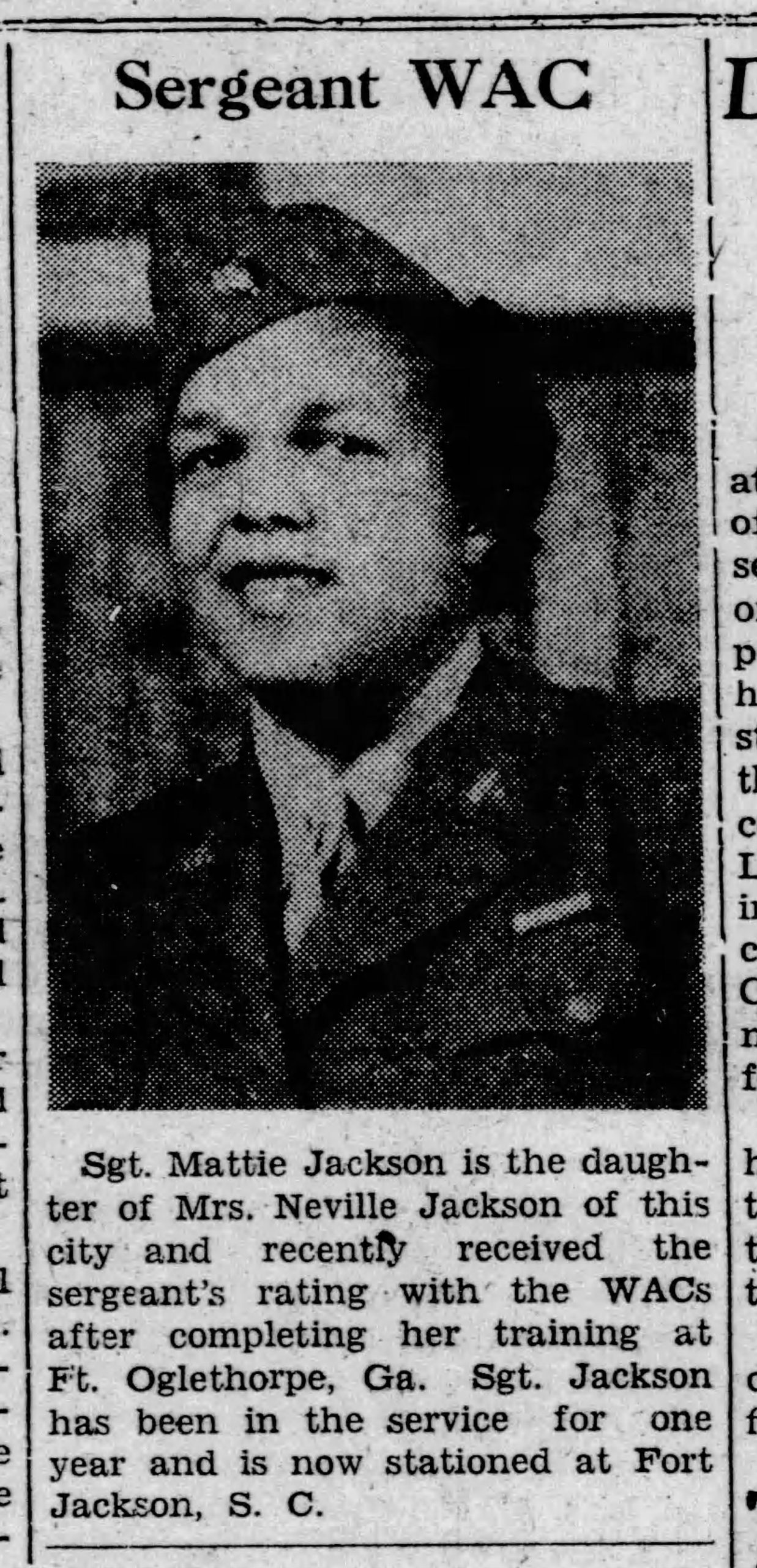 Featured image for “Hope: Sgt. Mattie Laura Jackson and the Six Triple Eight”